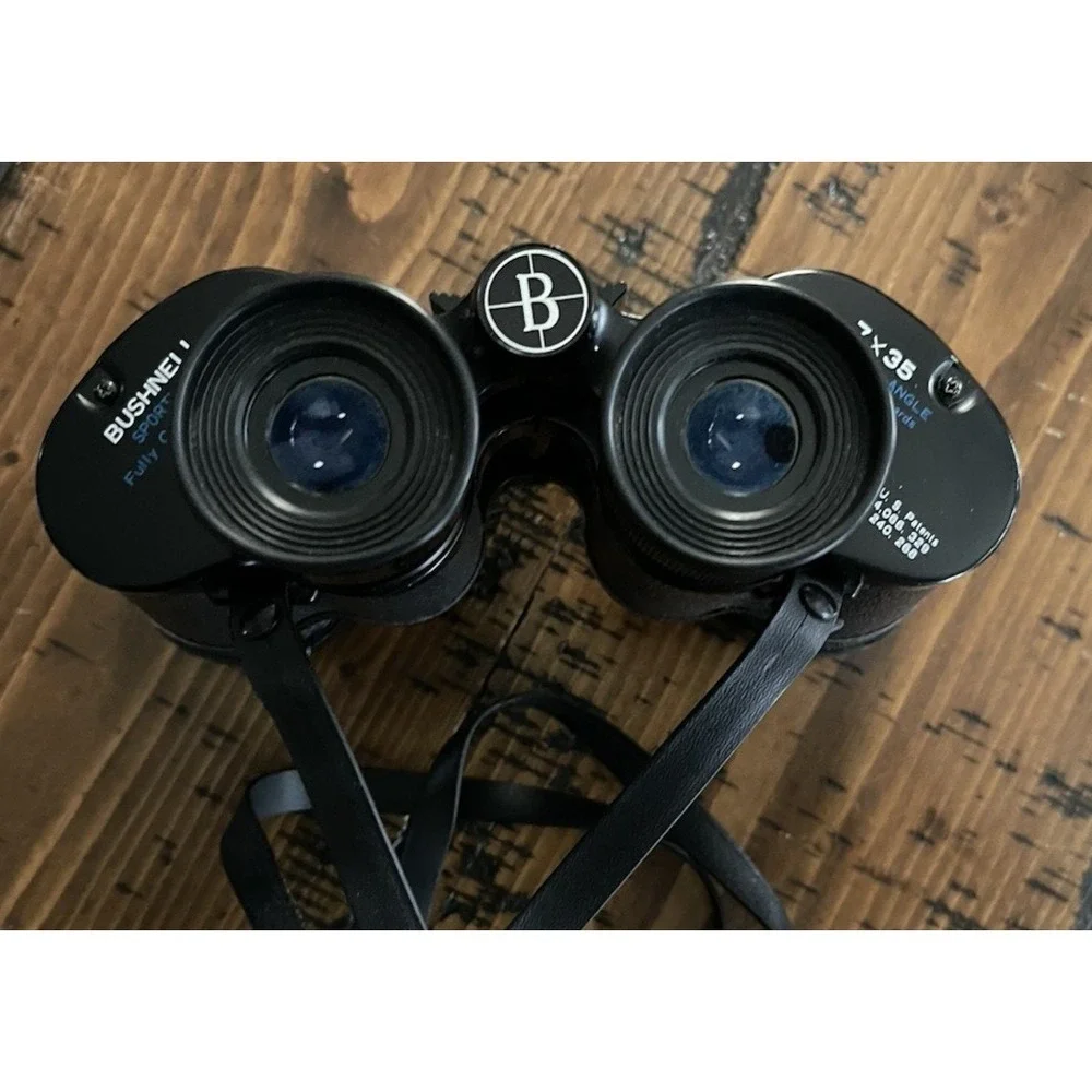 Bushnell Sportview 7x35 Extra Wide Angle Binoculars w/Carry Strap & Case-Vintage